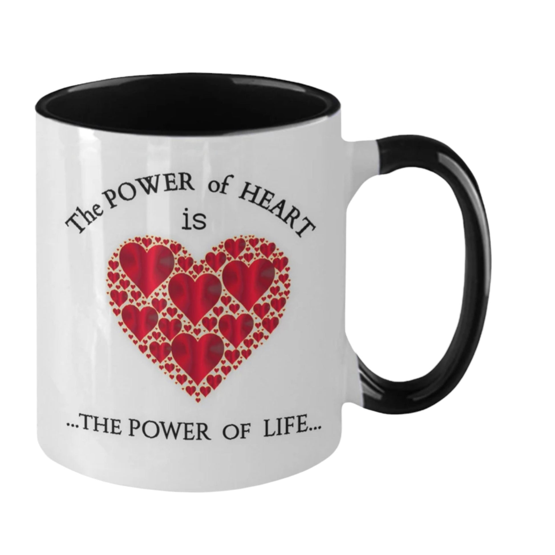 Heart Design Mug Gift for Her The Power of Heart is Life