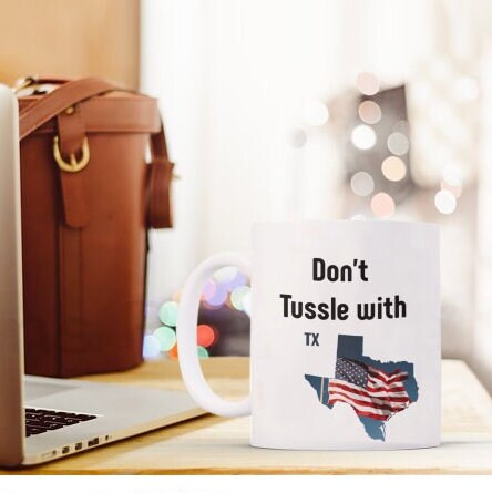 Show your pride with the I Love Texas 15 oz Coffee Mug