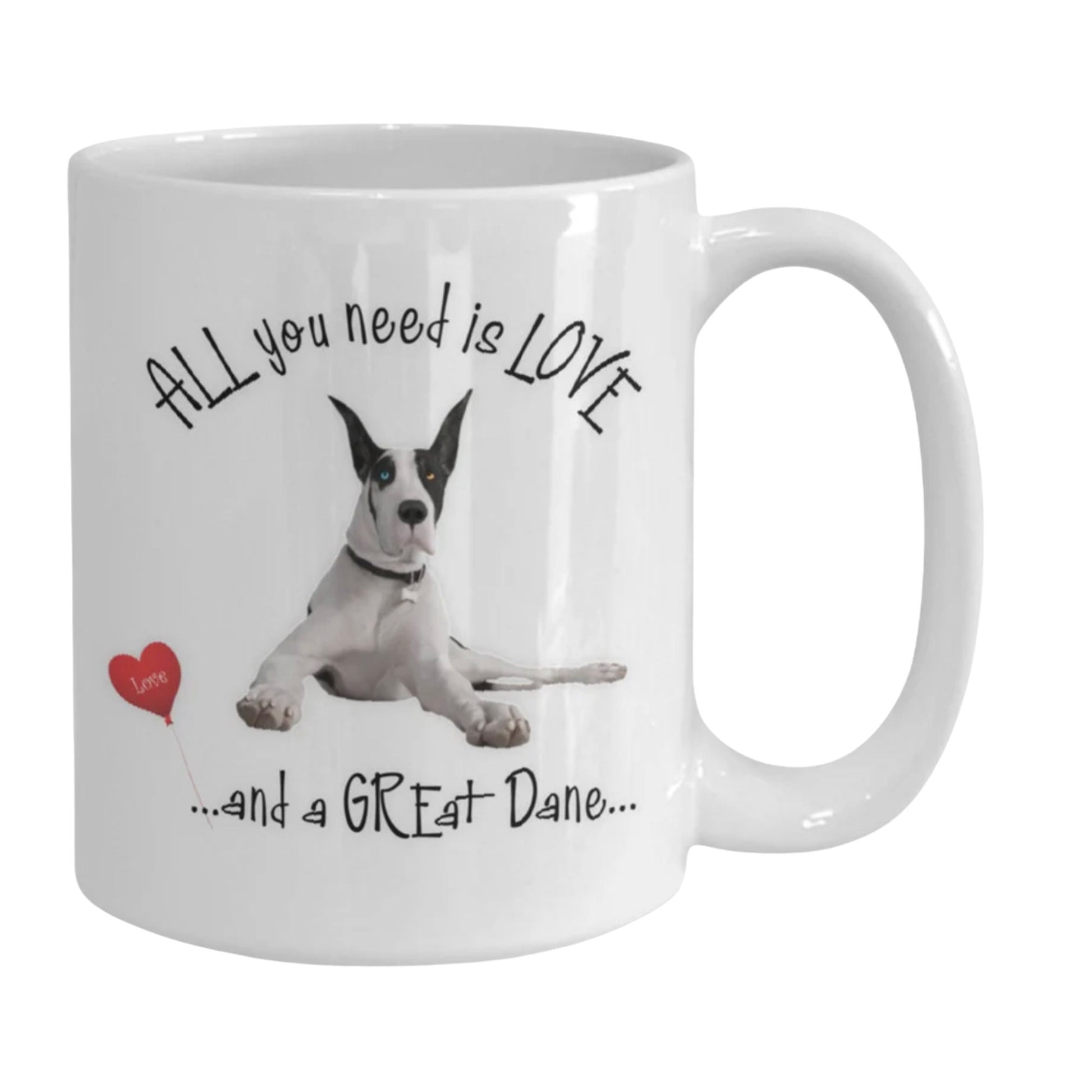 All You Need Is Love and a Great Dane Mug Gift for Dog Lovers