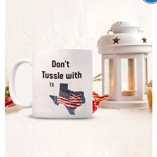 Show your pride with the I Love Texas 15 oz Coffee Mug