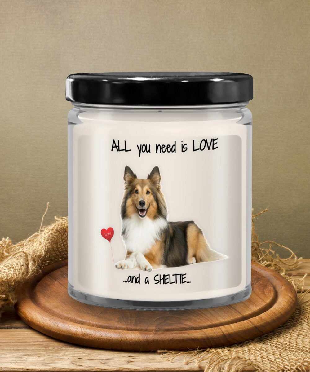 Sheltie Dog Candle for Sheltie Lovers and Pet Moms