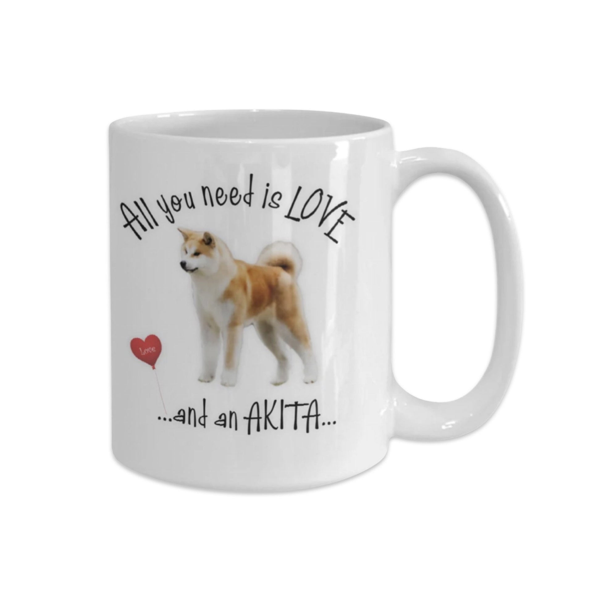 All You Need Is Love Akita Coffee Mug for Dog Lovers