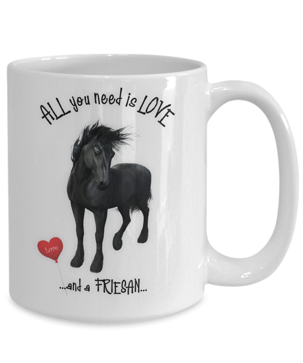 Friesian Horse Coffee Mug Makes a Perfect Gift for Horse Lovers