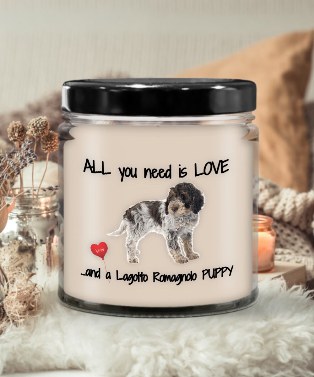 All you need is love and a Lagotto Romagnolo puppy candle