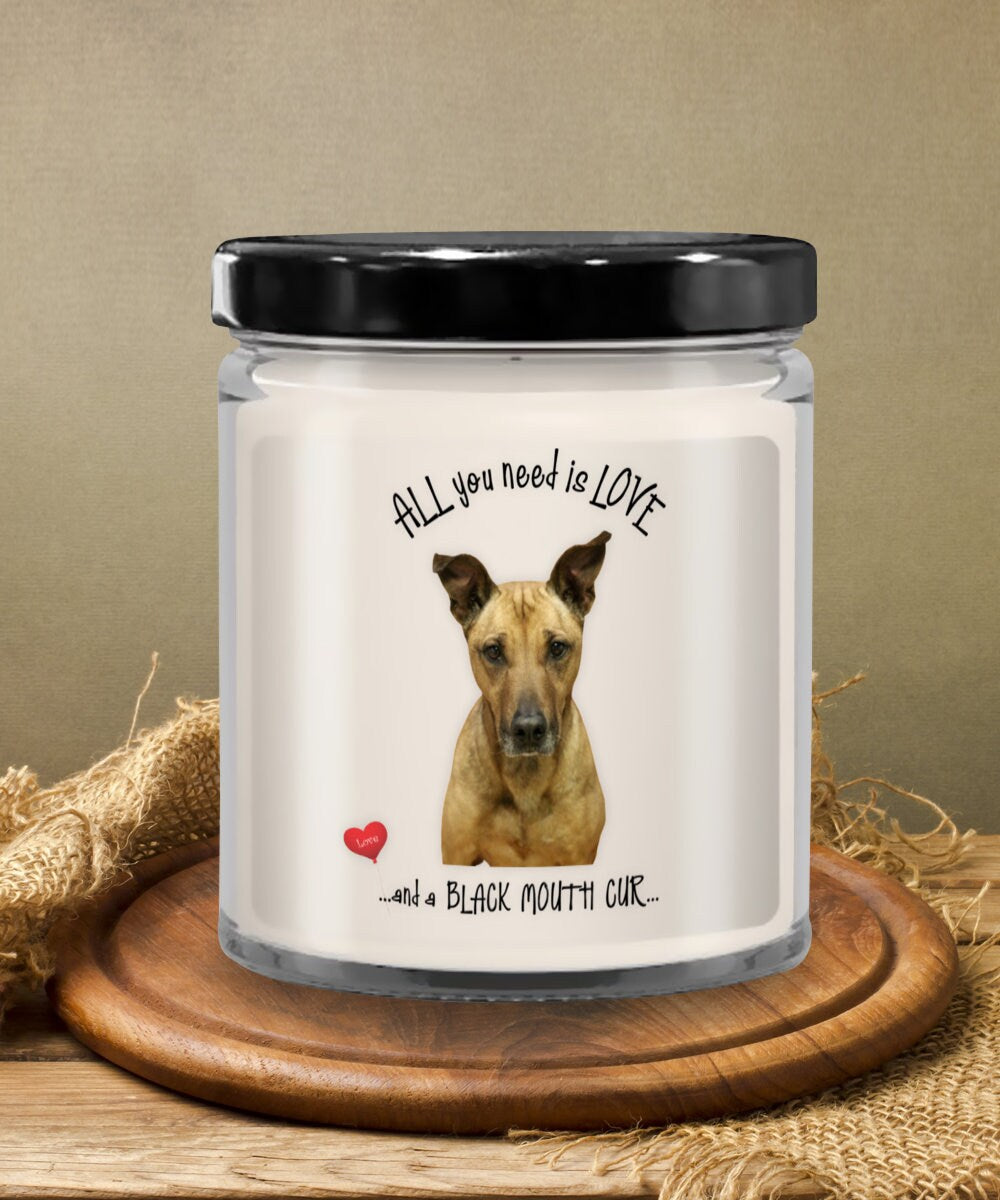 Black Mouth Cur Dog Candle Gift Set for Pet Lovers