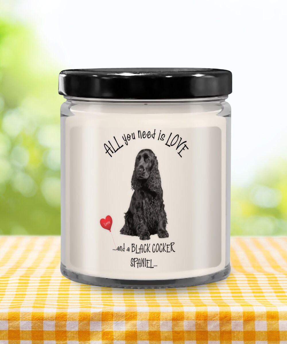 Black Cocker Spaniel Candle Perfect Gift for Dog Lovers