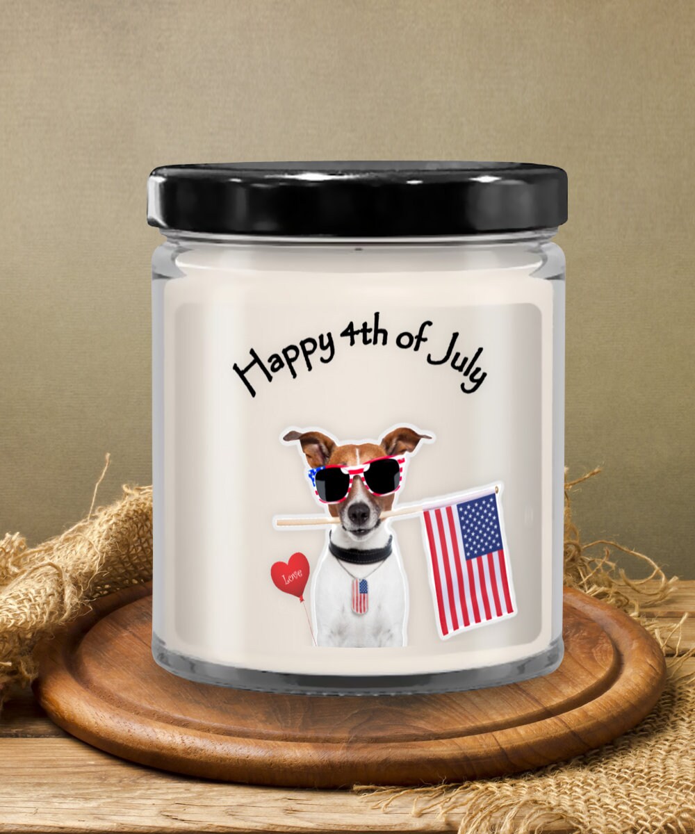 Happy 4th of July Candle Patriotic Gift Idea for Celebration