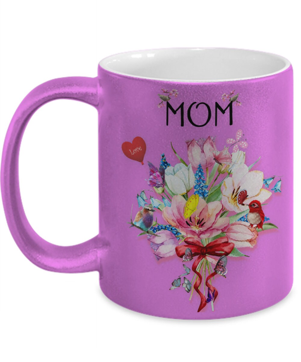 Beautiful Floral Mom Mug Perfect Mother’s Day Gift