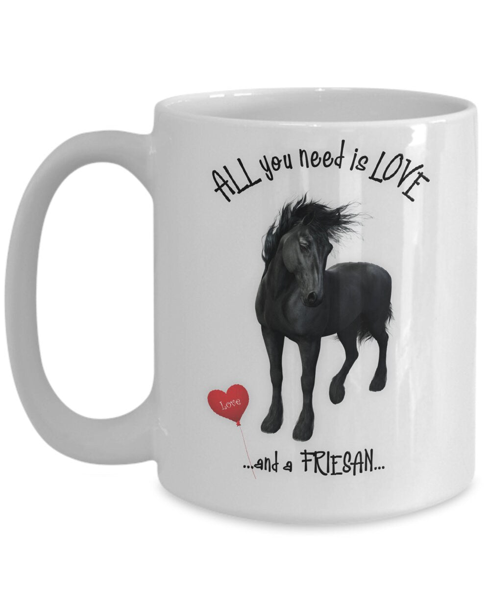 Friesian Horse Coffee Mug Makes a Perfect Gift for Horse Lovers