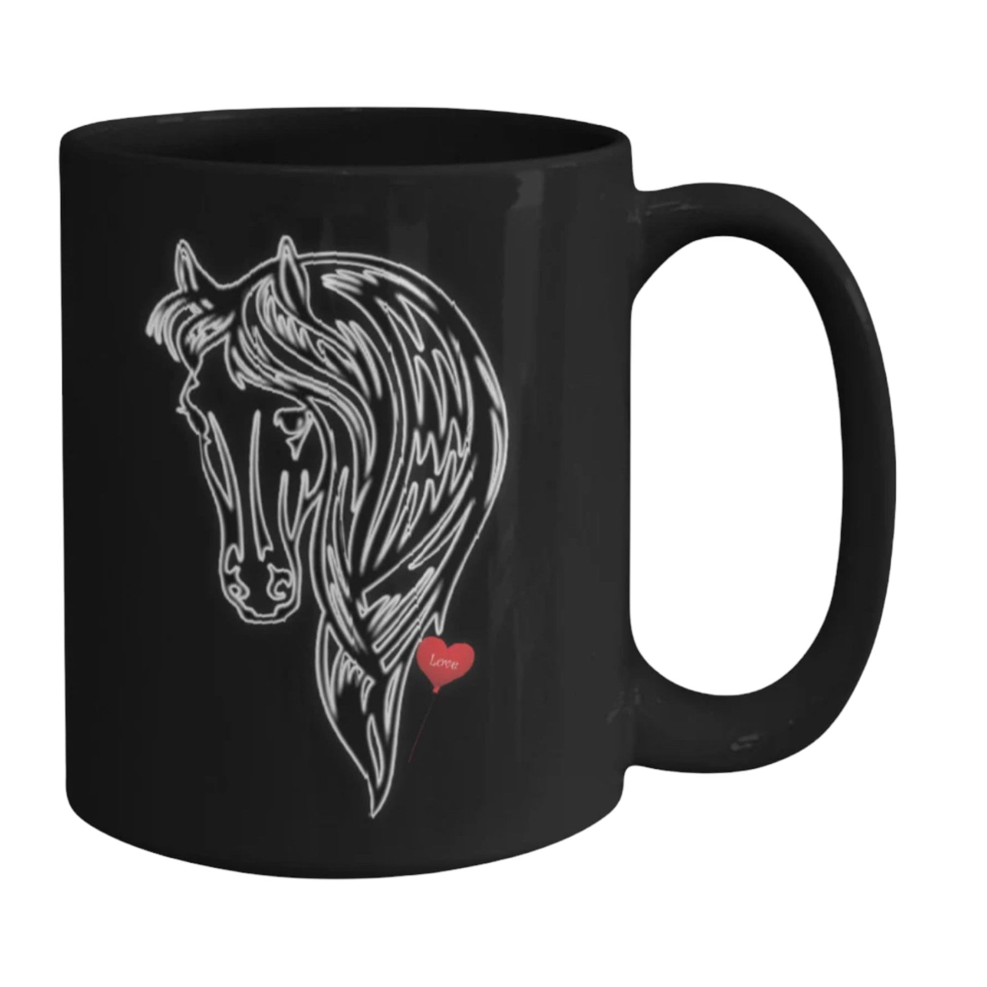 I love horses black horse mug perfect gift for horse lovers