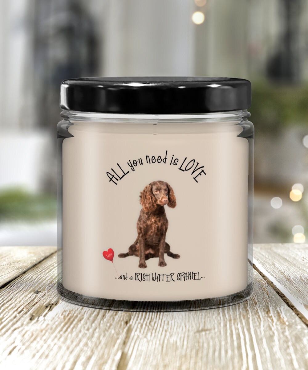 All You Need Is Love and an Irish Water Spaniel Vanilla Candle