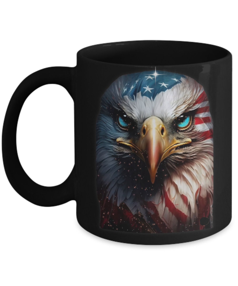 Start your day strong with this bold Eagle coffee mug gift