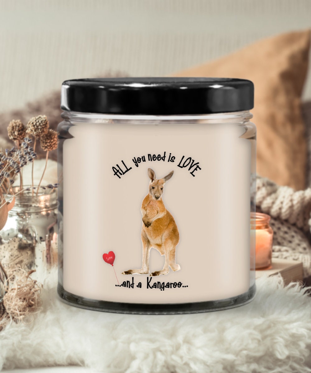 All you need is love and a kangaroo candle gift