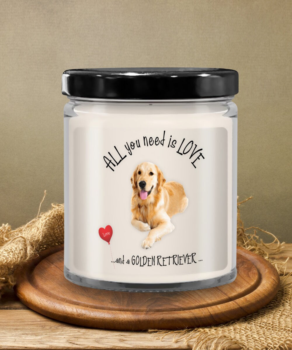 Golden Retriever Dog Candle for Pet Lovers and Dog Moms