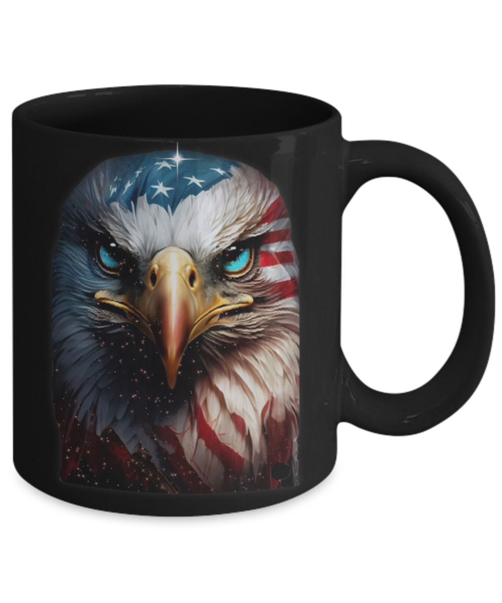 Start your day strong with this bold Eagle coffee mug gift