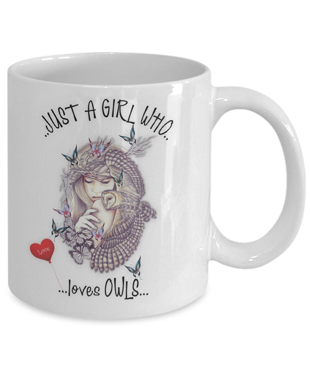 Owl Gift Mug for Girls Who Love Owls Perfect Coffee Cup