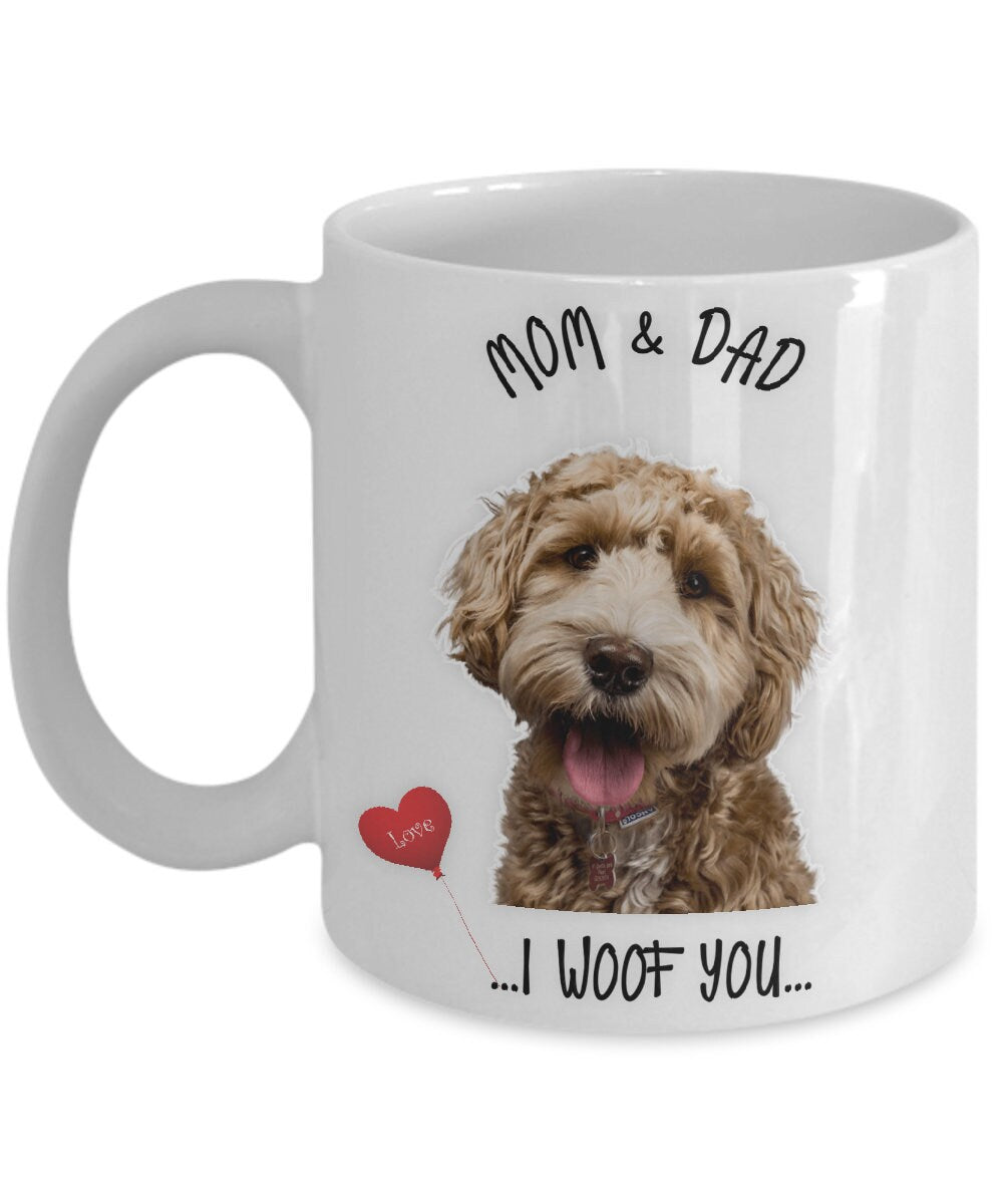 Lagotto Romagnolo Dog Mug I Woof You Gift for Mom and Dad