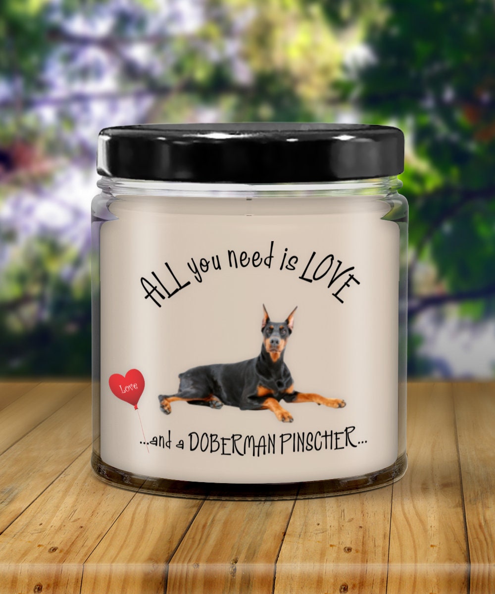 Doberman Pinscher Dog Candle for Pet Lovers and Home Decor
