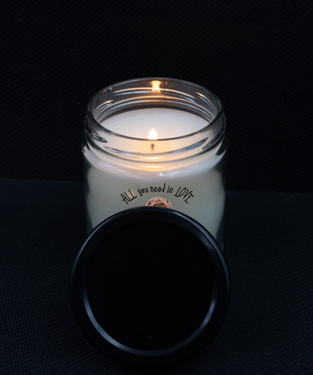 All you need is love and a Lagotto Romagnolo candle gift