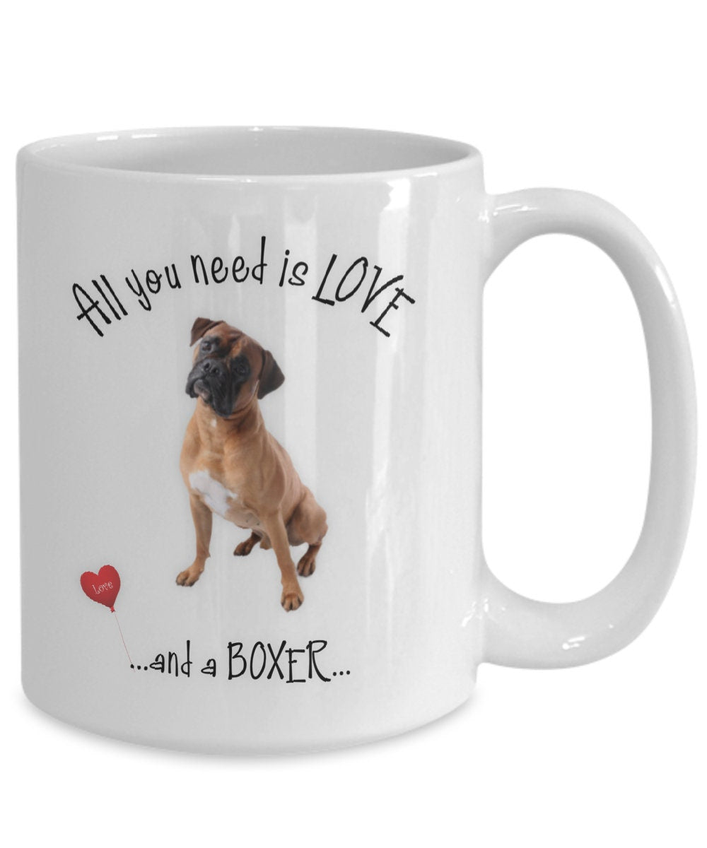 Show your love for Boxers with this adorable Boxer dog mom coffee mug