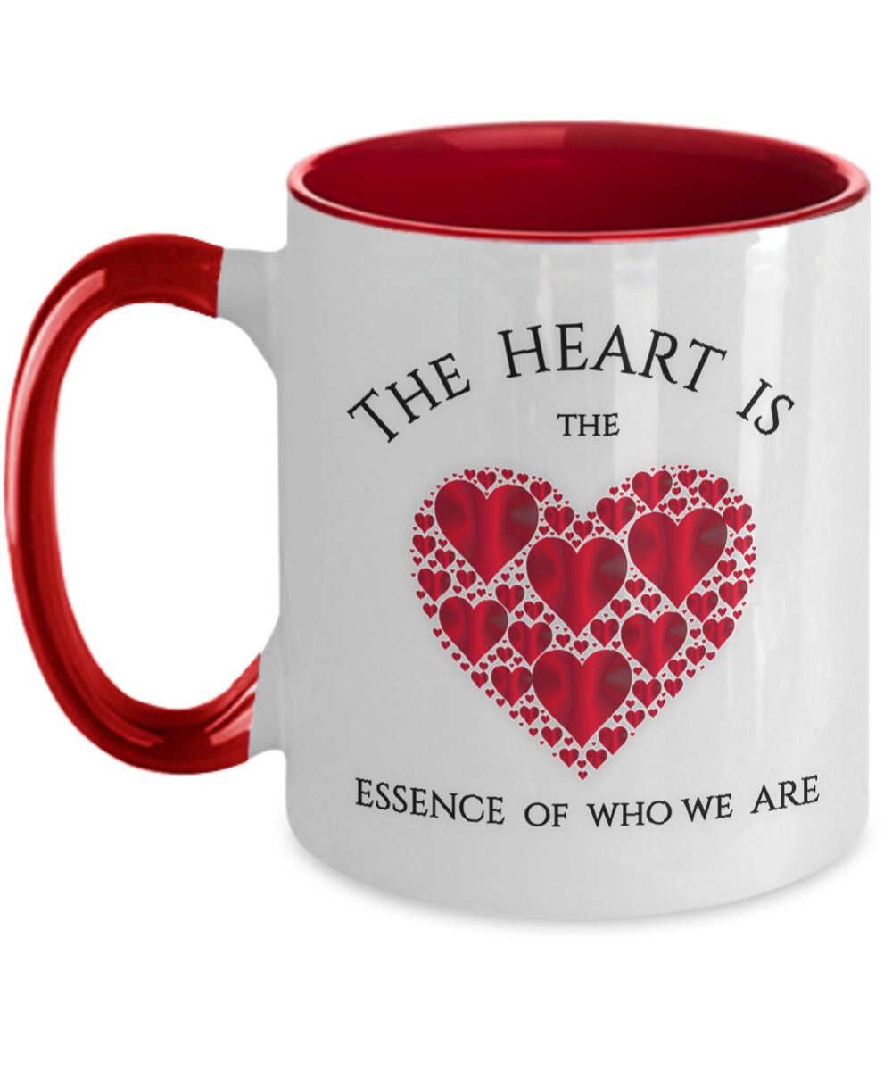 Heart Mug with Inspiring Life Quote Perfect Gift for Her