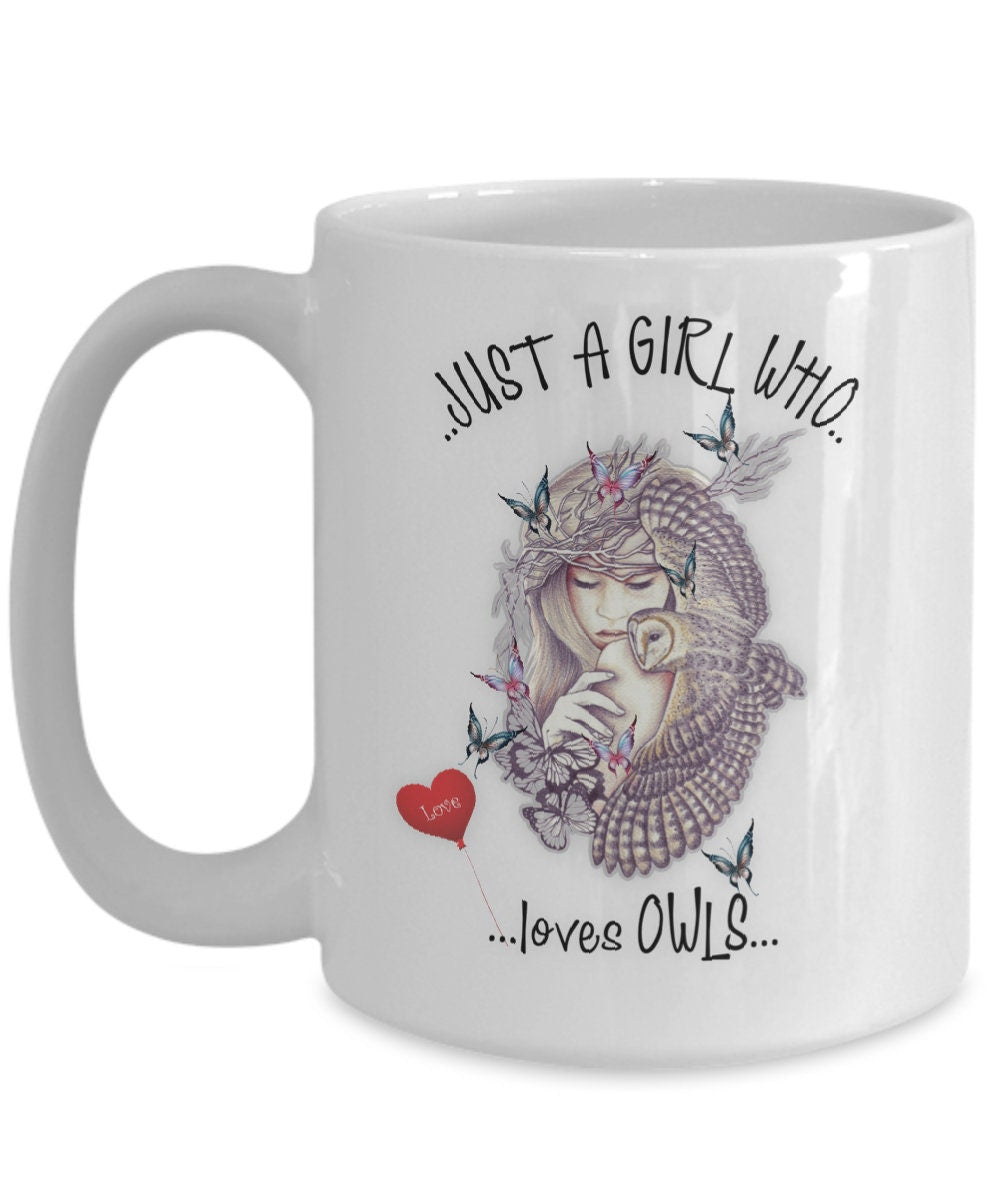 Owl Gift Mug for Girls Who Love Owls Perfect Coffee Cup