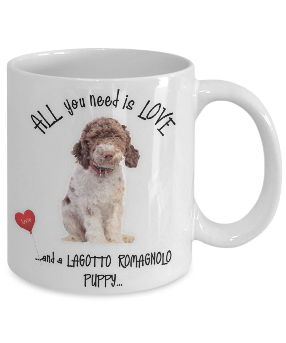 All you need is love and a Lagotto Romagnolo puppy mug