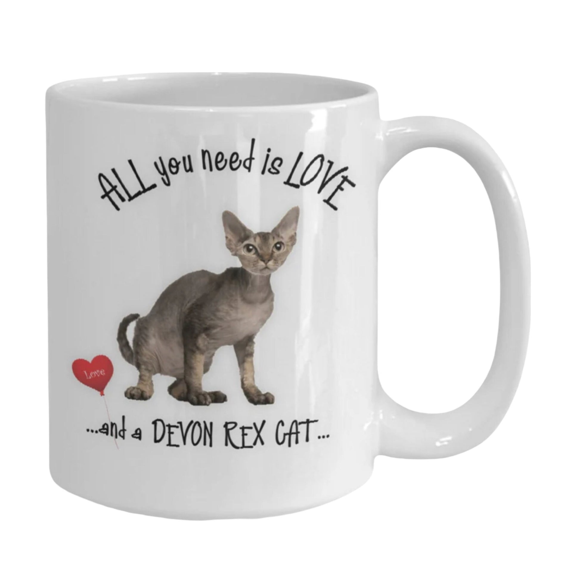 All You Need Is Love and a Devon Rex Cat Mug Gift