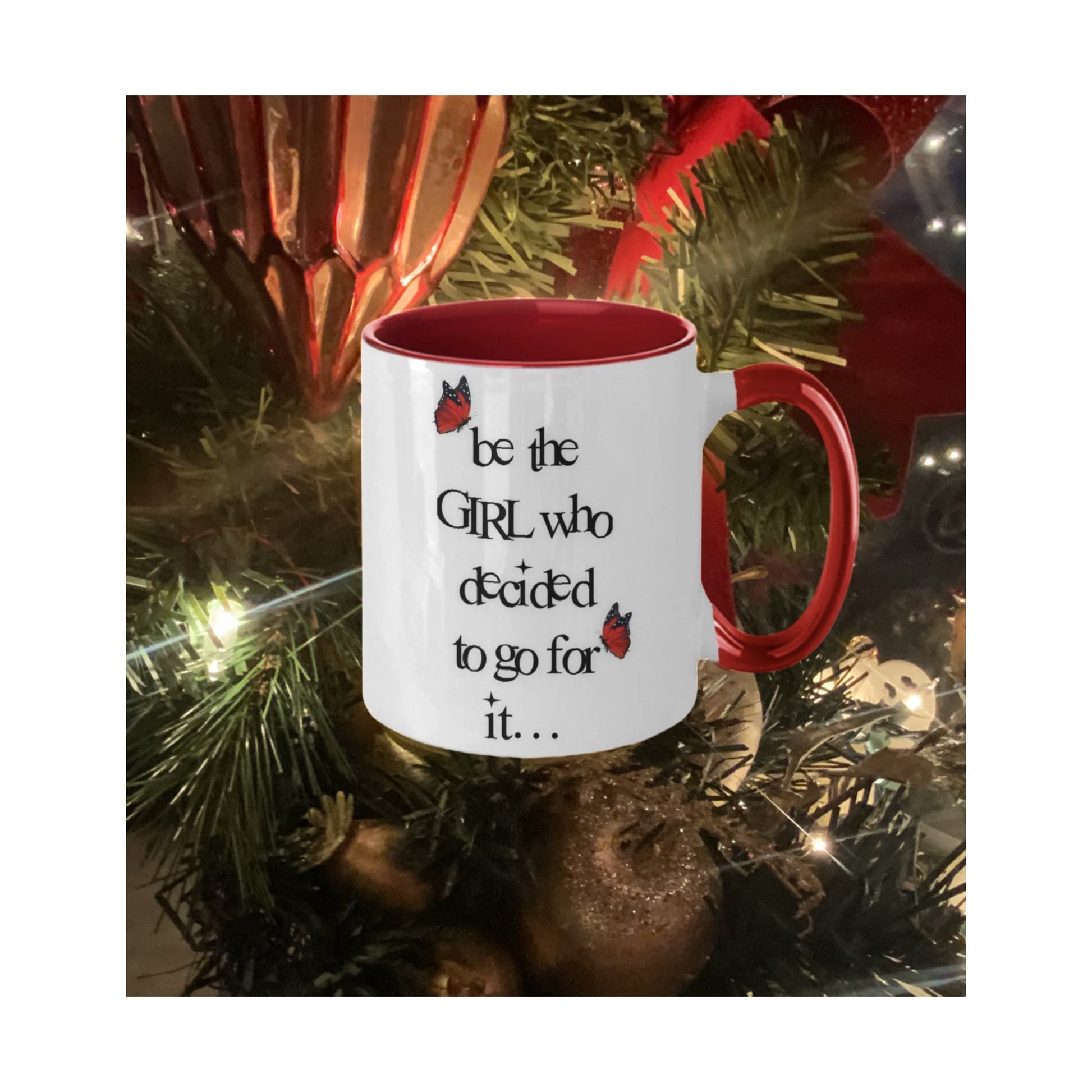 Life quote mug with go for it inspirational graduation gift