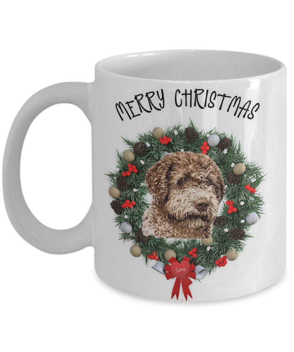 Lagotto Romagnolo Christmas Mug Festive Dog Holiday Coffee Cup