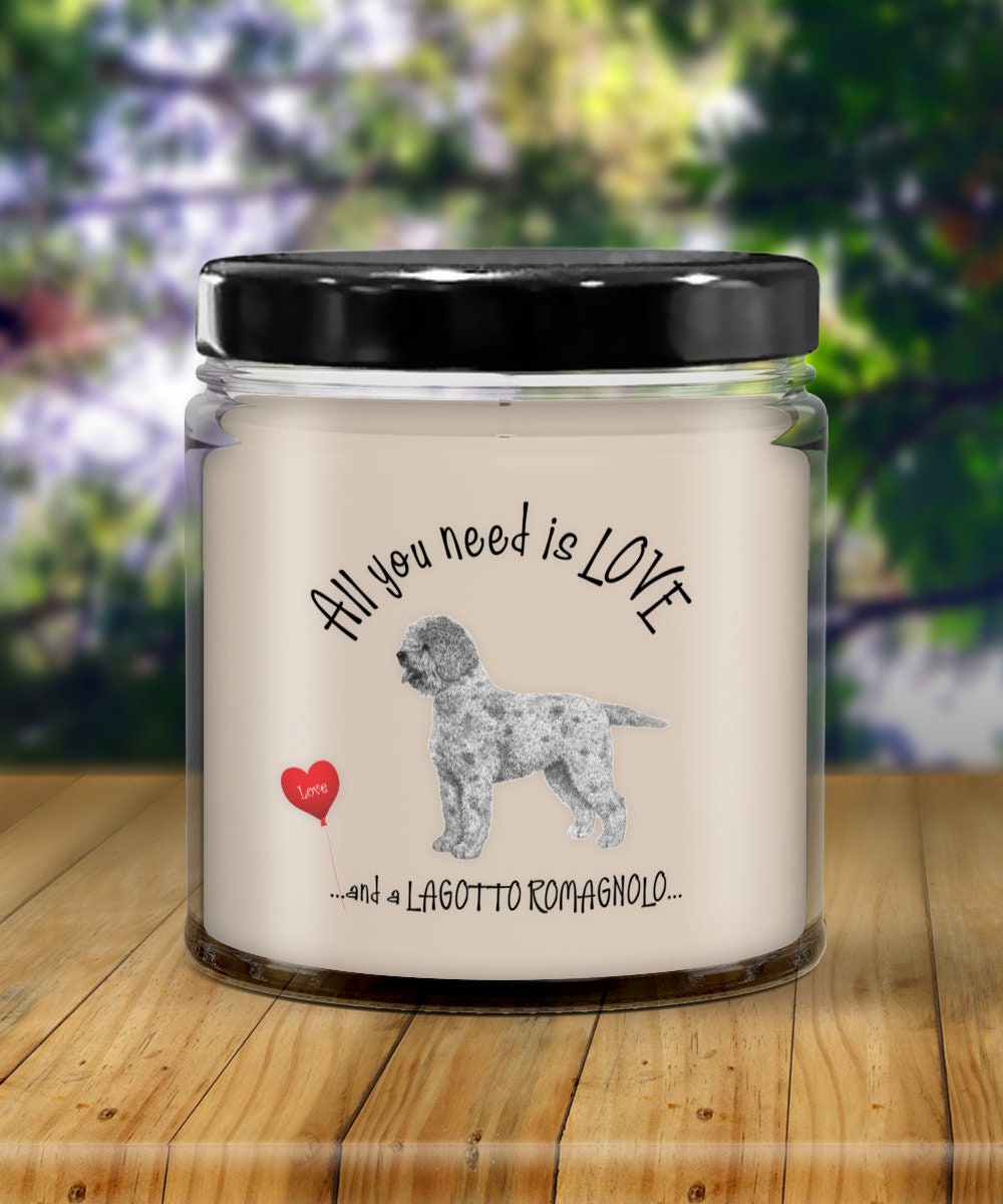 Lagotto Romagnolo Candle Gift for Dog Lovers with Sweet Scent