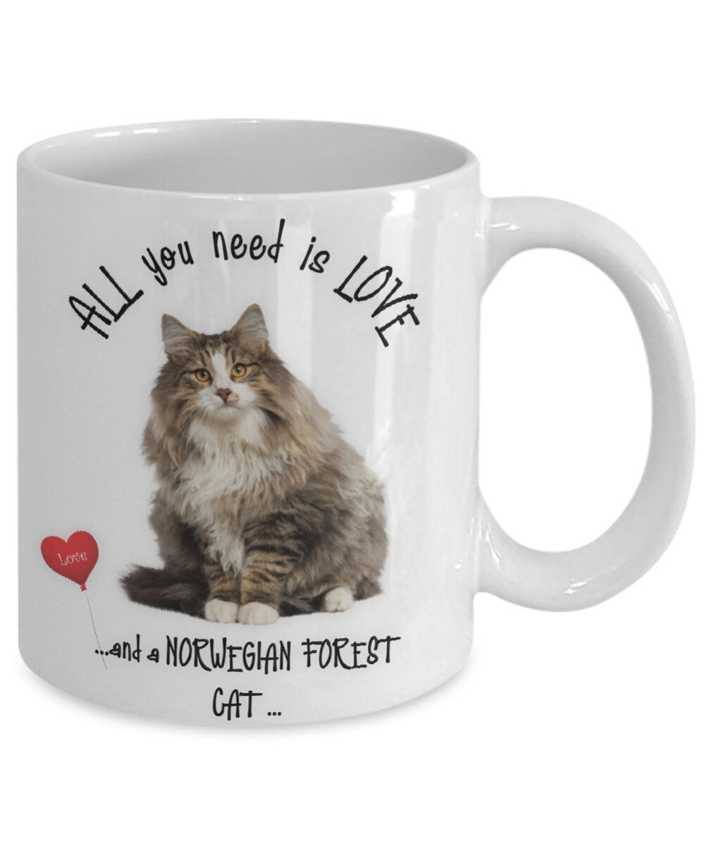 Norwegian Forest Cat Coffee and Tea Mug for Cat Lovers