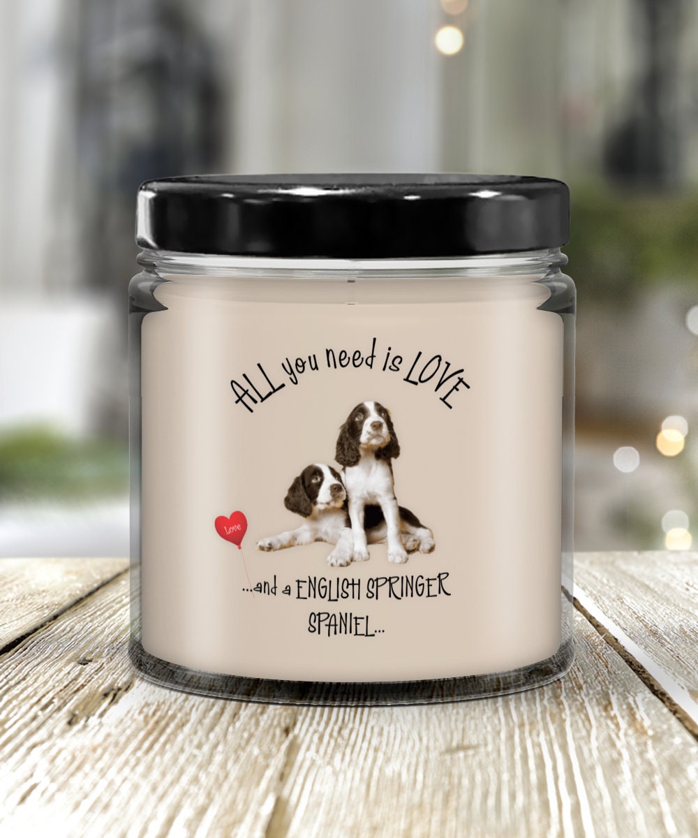 English Springer Spaniel Candle Gift for Dog Lovers and Pet Owners