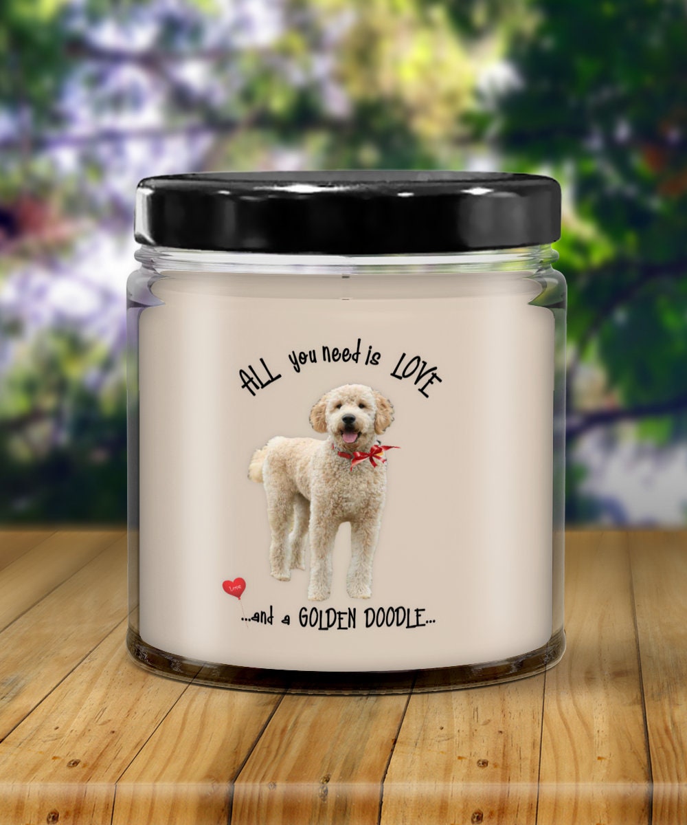 All you need is love and a Golden Doodle candle