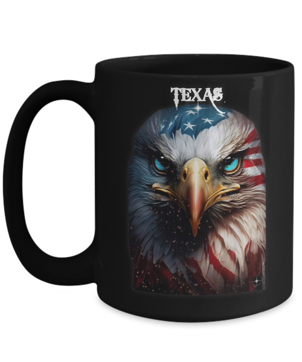 Sip in Style with the Texas Eagle Mug Patriotic Coffee Gift
