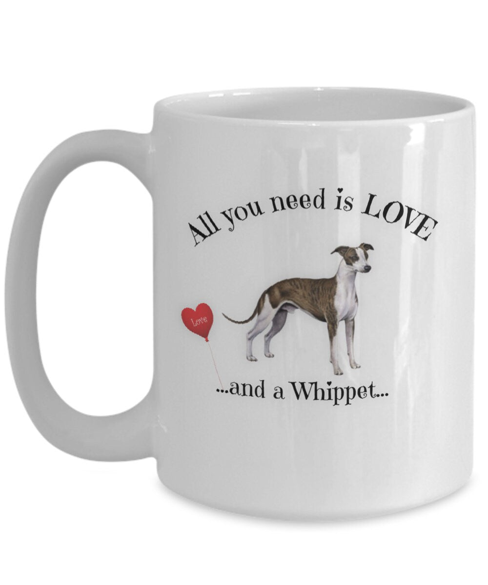 All you need is love and a Whippet coffee mug