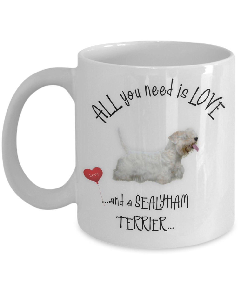 All you need is love and a Sealyham terrier coffee mug