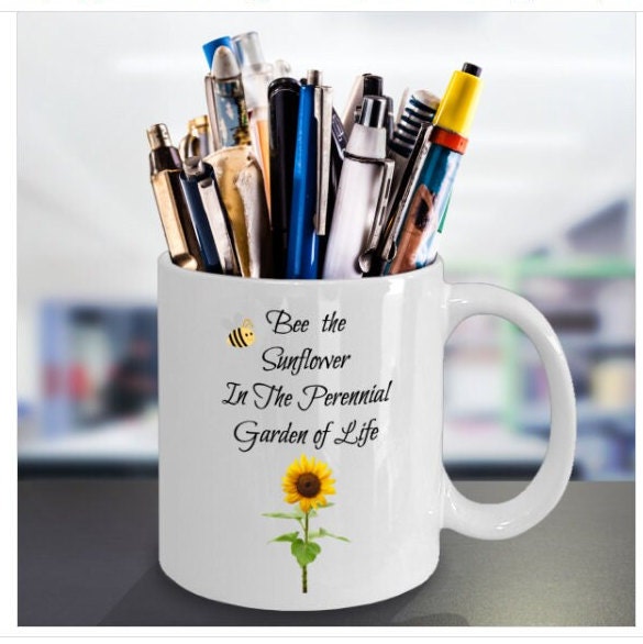 Flower Mug with Sunflower Design Perfect Gift for Mom