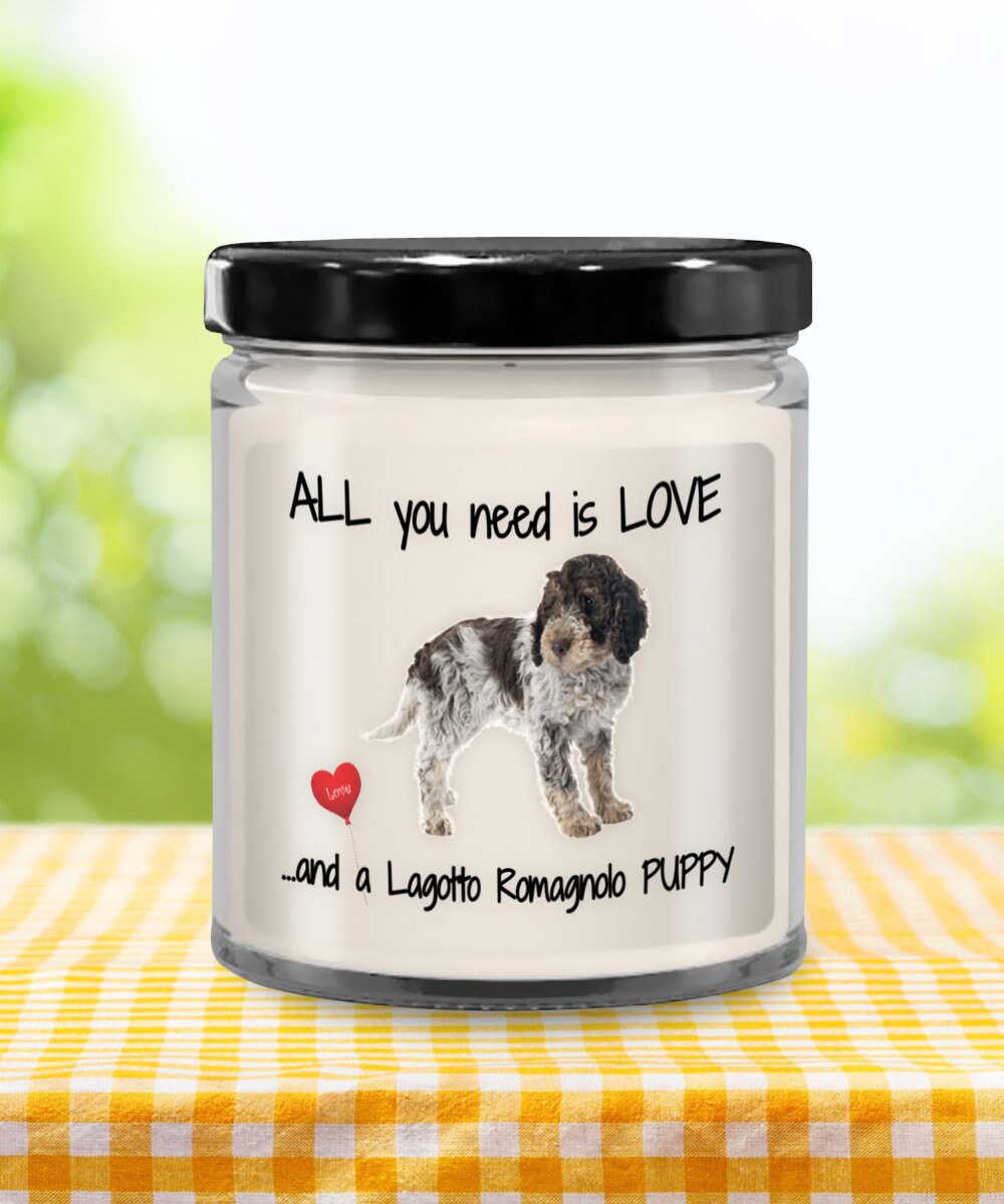 All you need is love and a Lagotto Romagnolo puppy candle