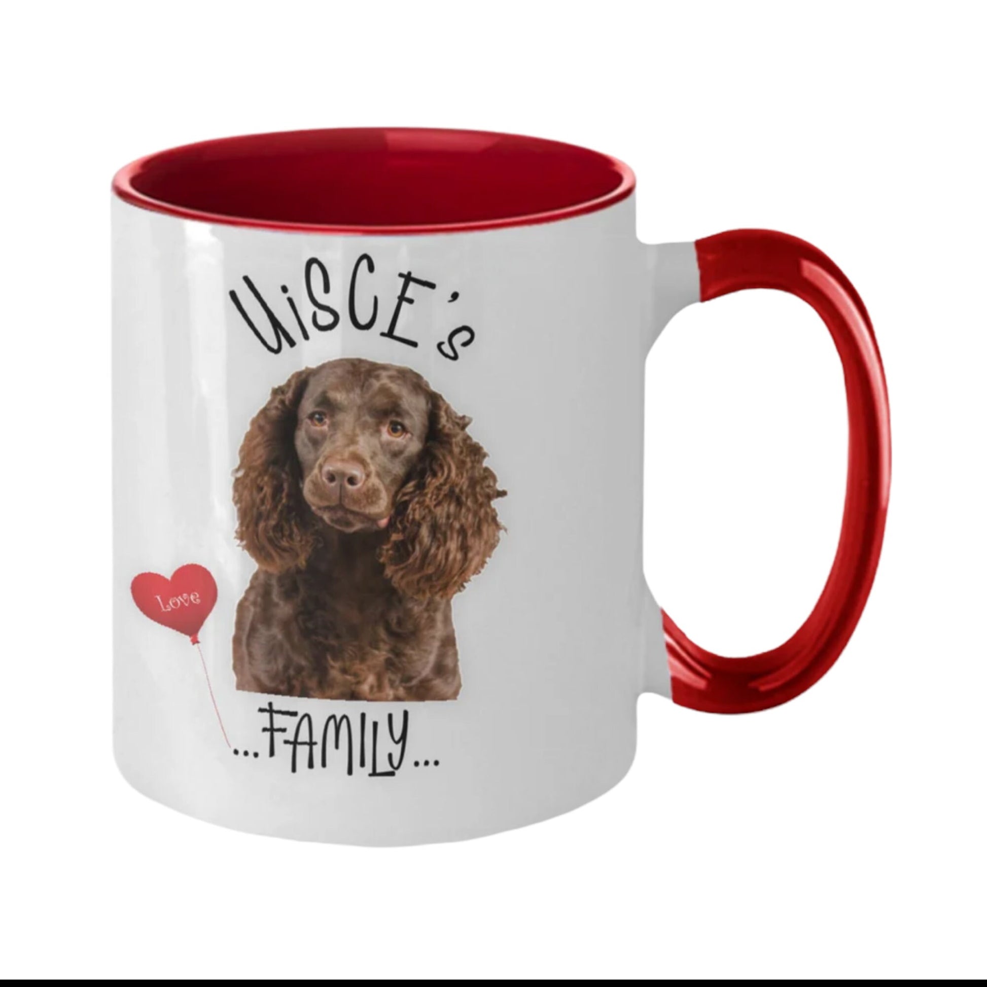 I love my Irish Water Cocker Spaniel Uisces family mug