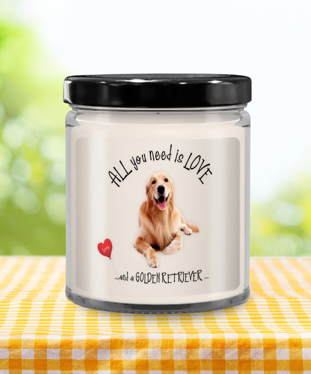Golden Retriever Vanilla Scented Candle Gift for Dog Lovers