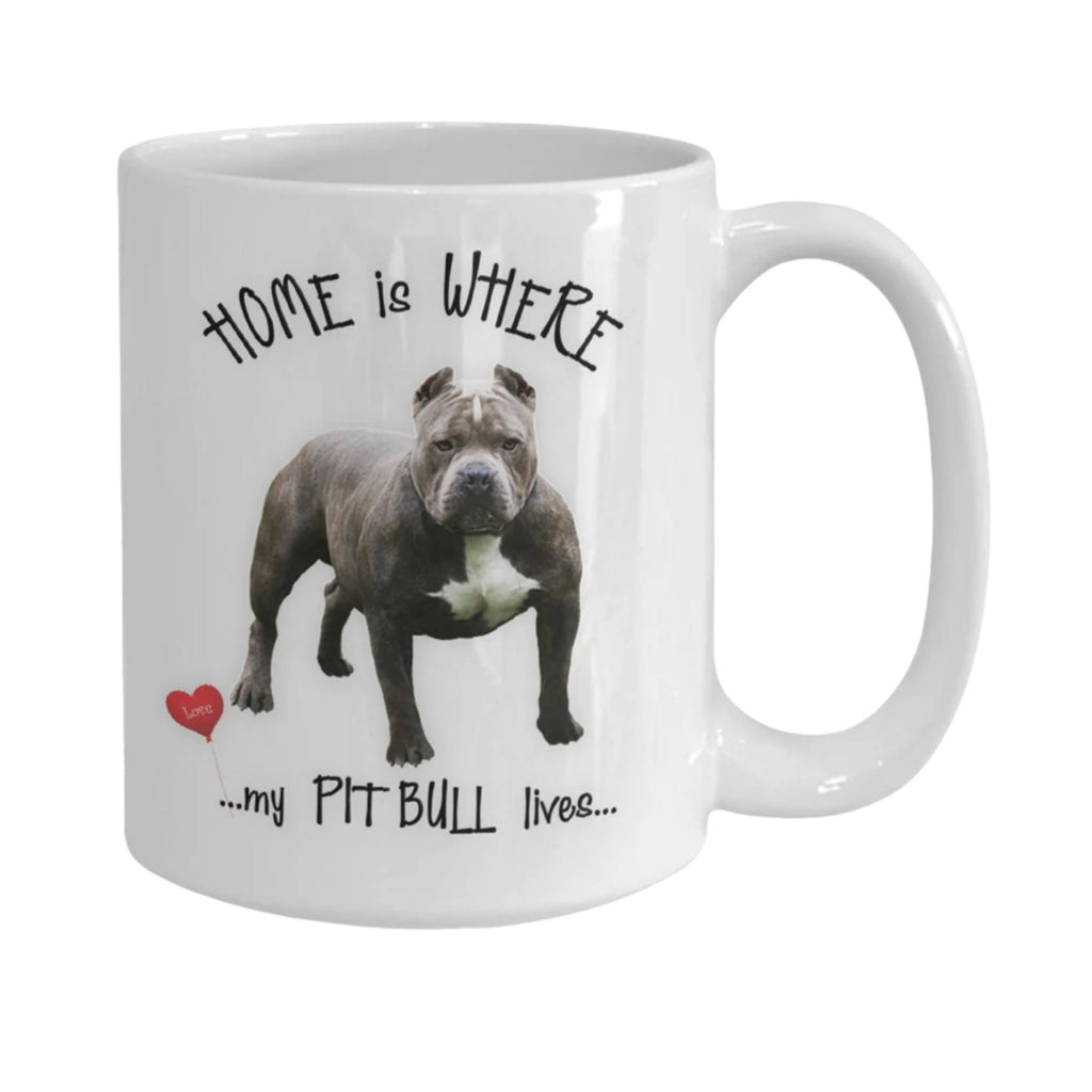 Home Is Where My Pit Bull Lives Coffee Mug for Dog Lovers