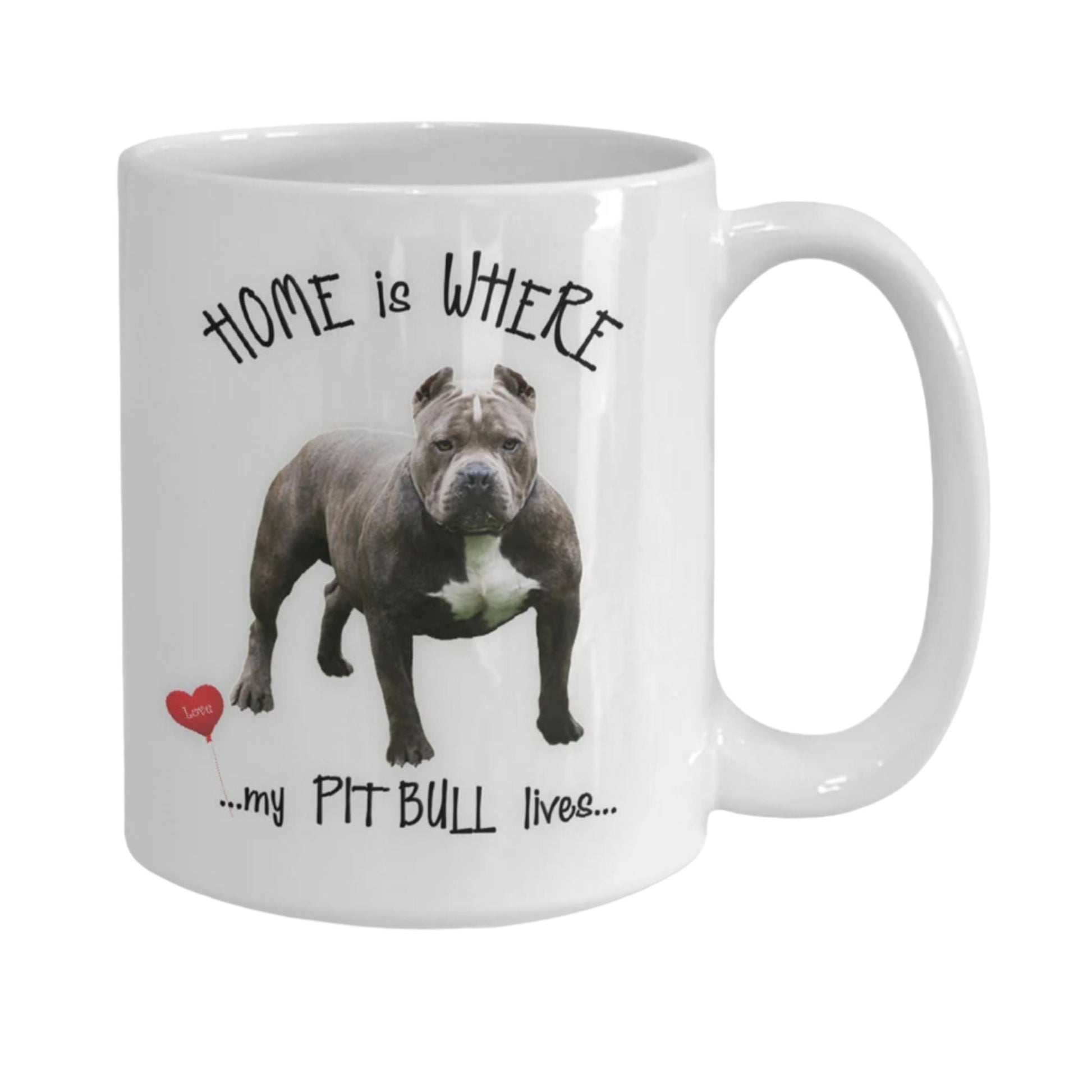 Home Is Where My Pit Bull Lives Coffee Mug for Dog Lovers