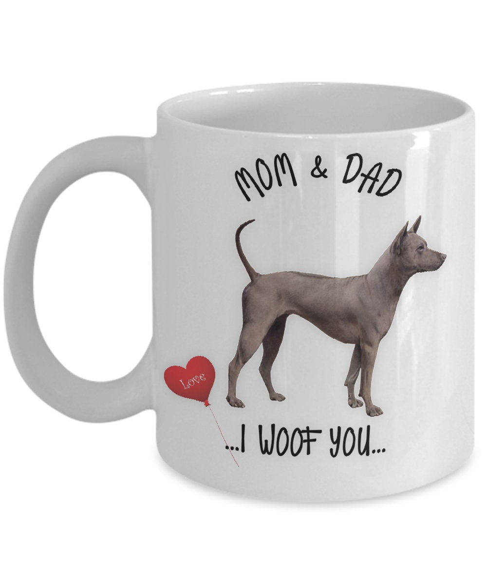 Thai Ridgeback Dog Mug I Woof You Gift for Mom and Dad