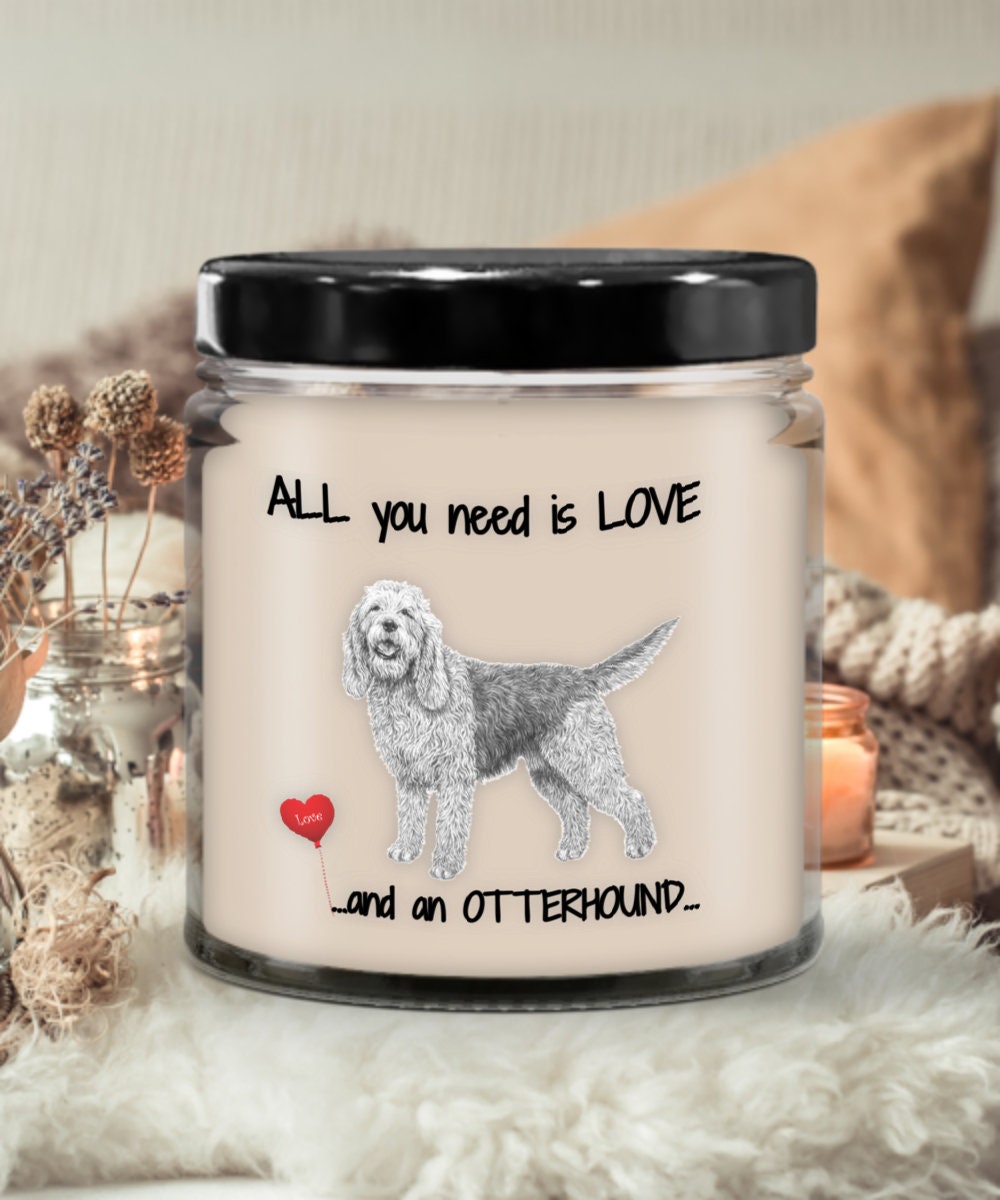 Otterhound Dog Lover Candle Gift Adds Warmth and Charm