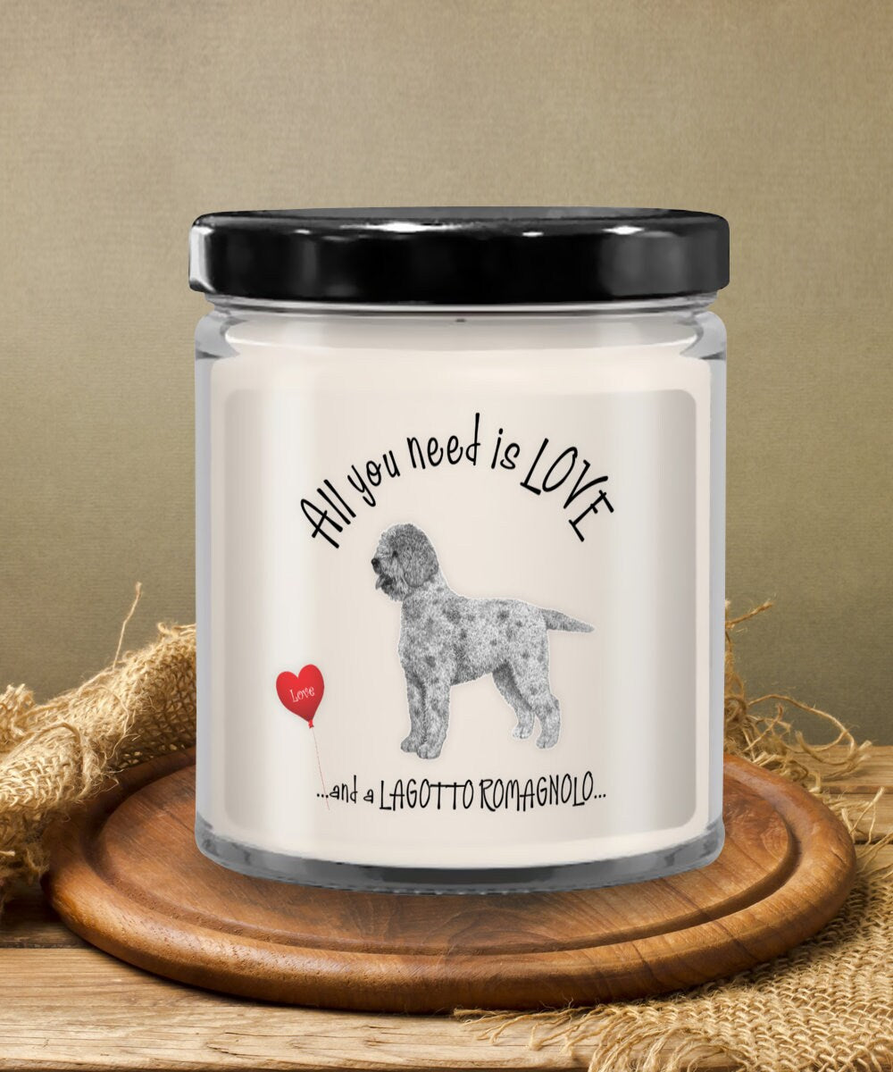 Lagotto Romagnolo Candle Gift for Dog Lovers with Sweet Scent