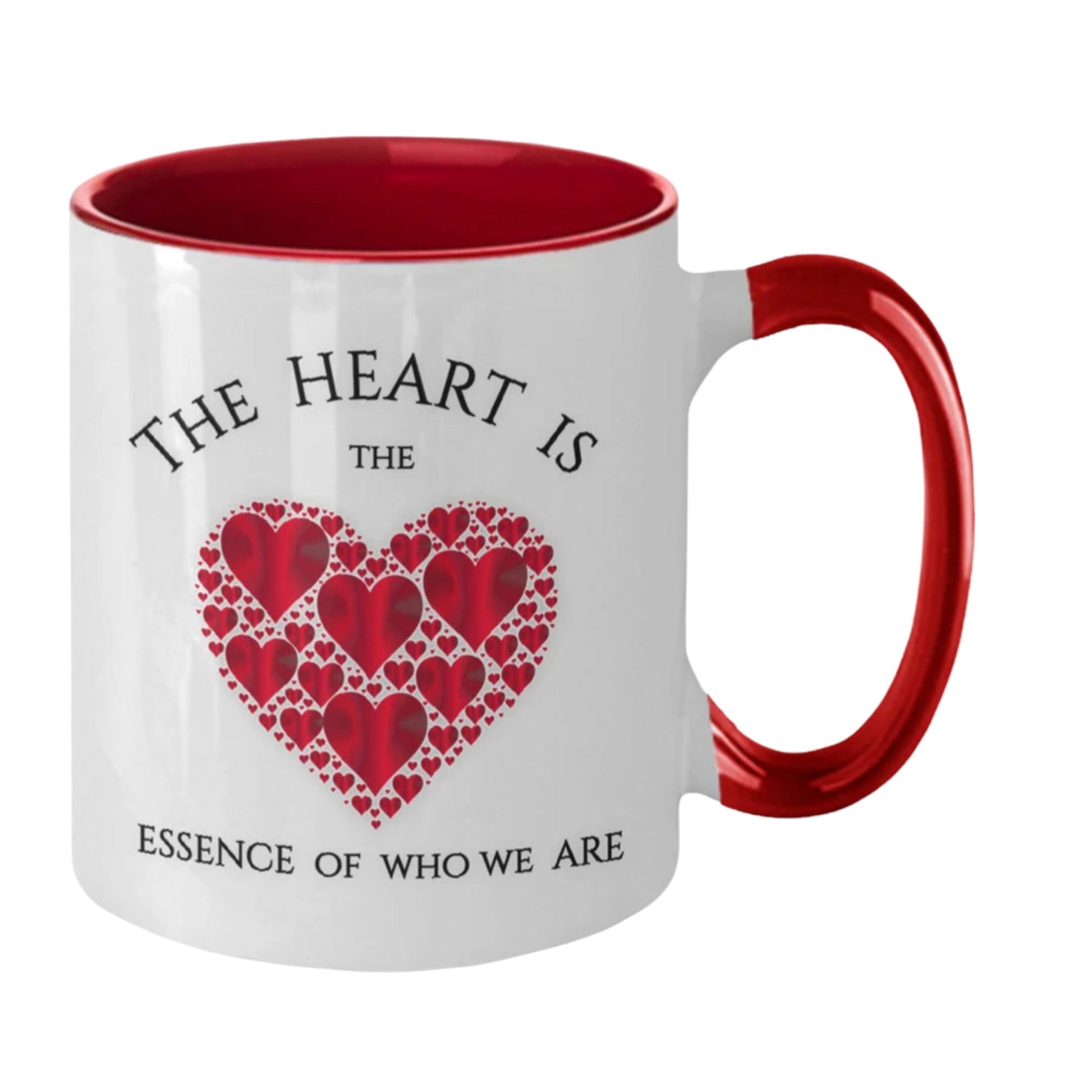 Heart Mug with Inspiring Life Quote Perfect Gift for Her