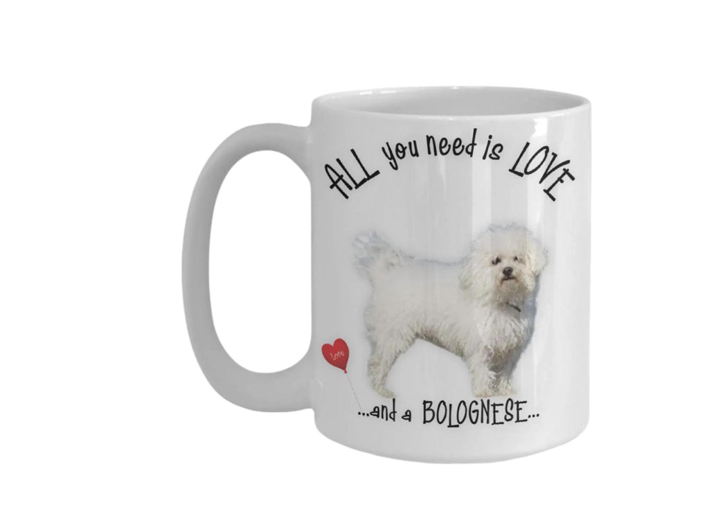 All you need is love and a Bolognese dog mug