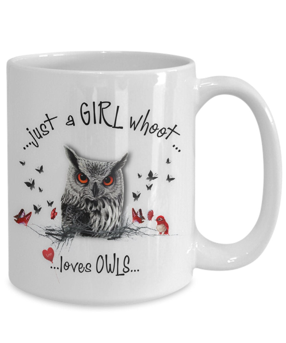 Owl Coffee Mug for Women Who Love Owls Unique Gift Idea