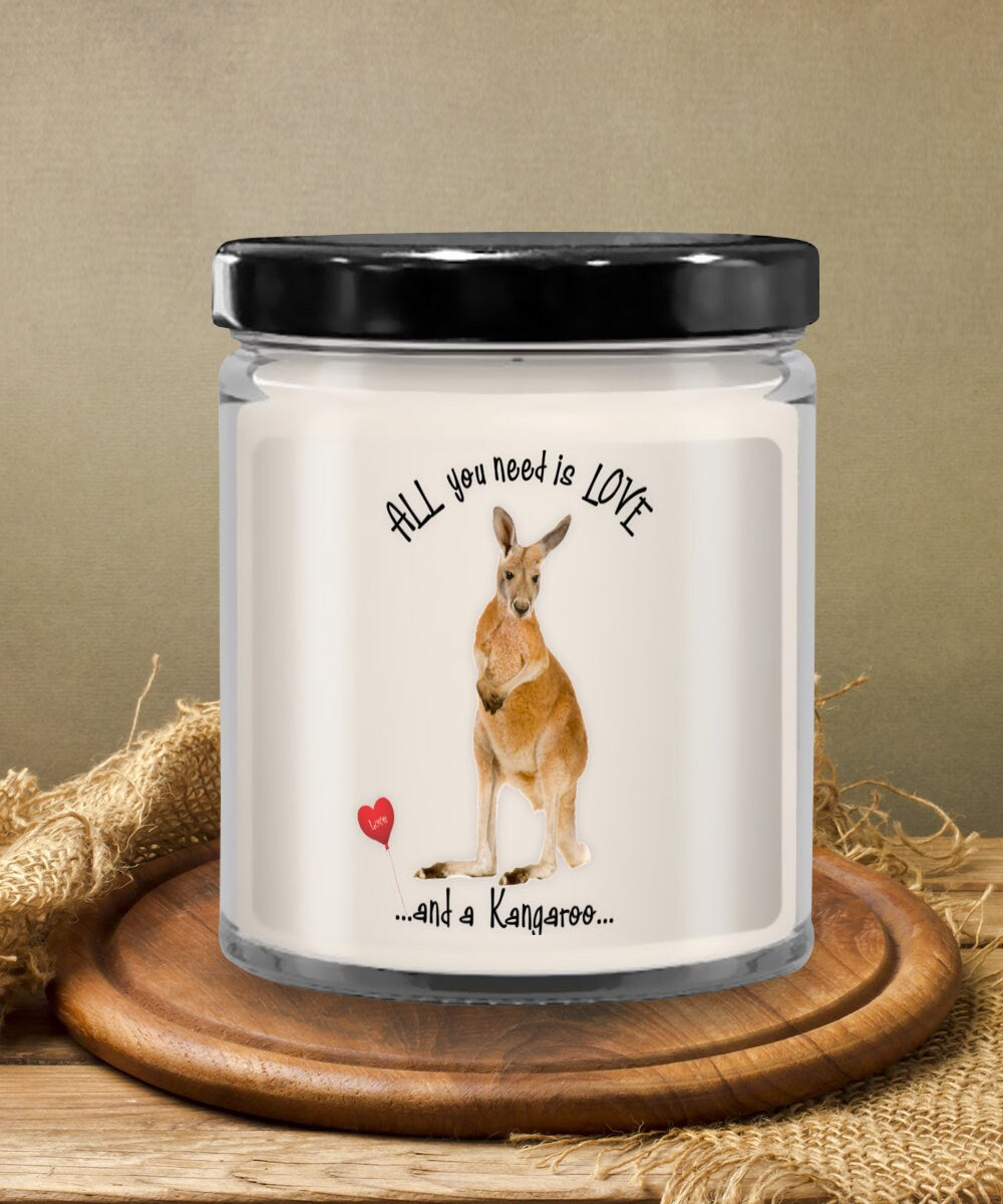 All you need is love and a kangaroo candle gift